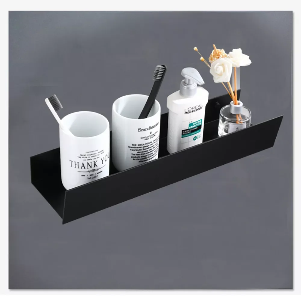 PIBM Elegant Simplicity – Estante Flotante Montado En La Pared Estantes De Bano Cosmeticos De Hierro Almacenamiento Multifuncional 3 Capas 3 Tamanos