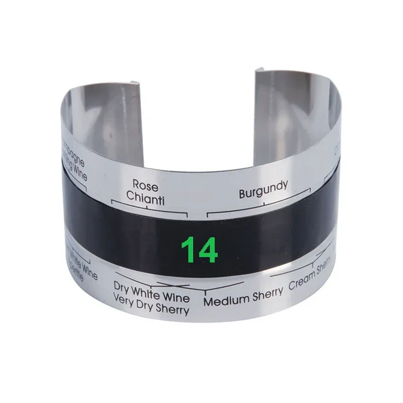 wine thermometer LCD Display Stainless Steel Bottle Wine Thermometer Wine Collar Thermometer Bar Beverage Tool Bottle Snap