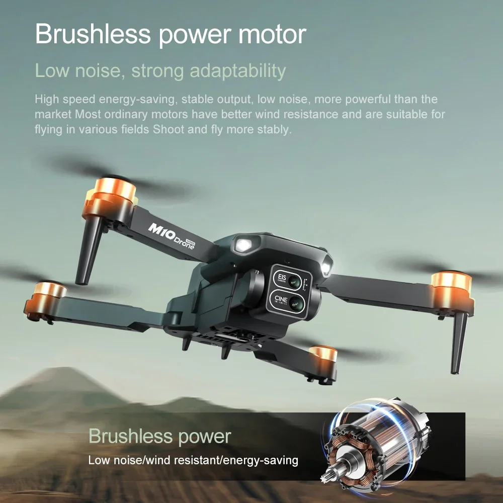 Drone Lenovo M10 Rc 4K con Doppia Fotocamera HD 8K Professionale, Schermo FPV, WIFI, Motore Brushless, Evitamento Ostacoli, Quadricottero Giocattolo - immagine 3