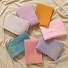 Personalized Name Embroidered Custom Baby Cotton Muslin Baby Swaddle Wrap Newborn Receiving Blanket Muslin Diaper  Burp Cloth 1