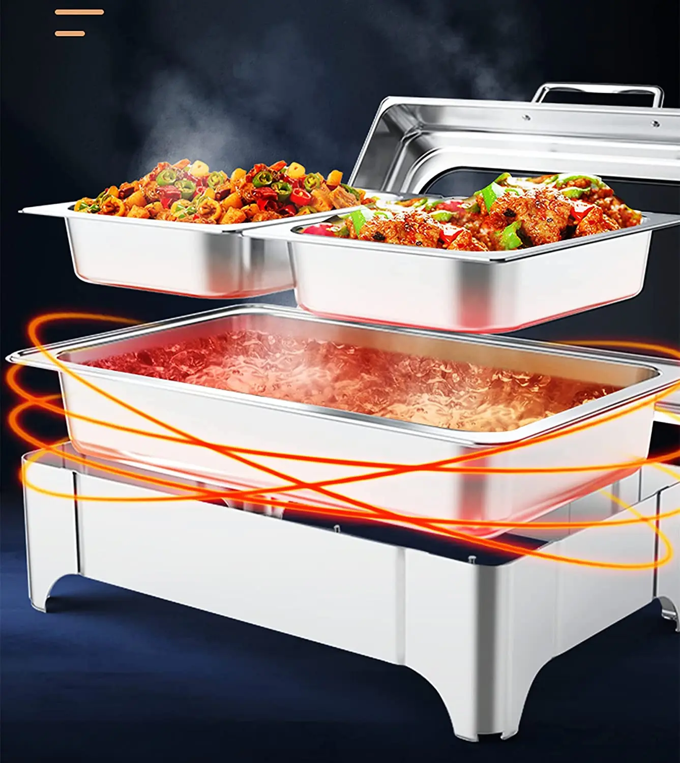 Chafing Dish Buffet Set, Buffet Servers And Warmers Professional Chaffing  Server Set Commercial Chafer For Catering (electric ） - Dinnerware Sets -  AliExpress