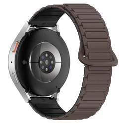 Enhanced Sport Silicone Watch Band - Premium Magnetic Wristband and Bracelet Strap for 22MM Universal (Coffee Black)