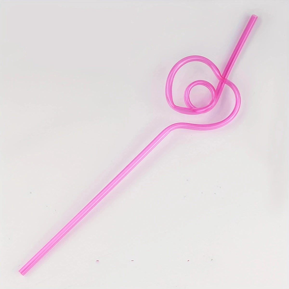 5PCS- creative modeling straws PETG bending modeling strawsFive pack of pink straws