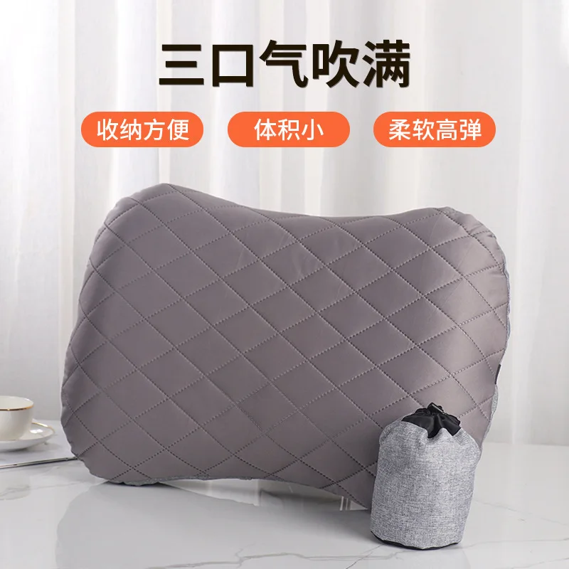 Direct Sale Outdoor Travel Camping Inflatable Pillow Portable Storage Neck Support Nap Waist Support Inflatable Pil