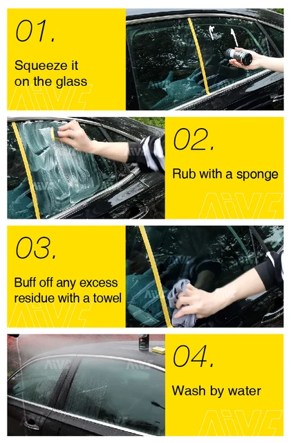 Car Glass Oil Film Cleaner Remover AIVC Shiny Car Stuff Windshield Coating  Agent Glass Polishing Water Stain Removal Anti-rain - AliExpress