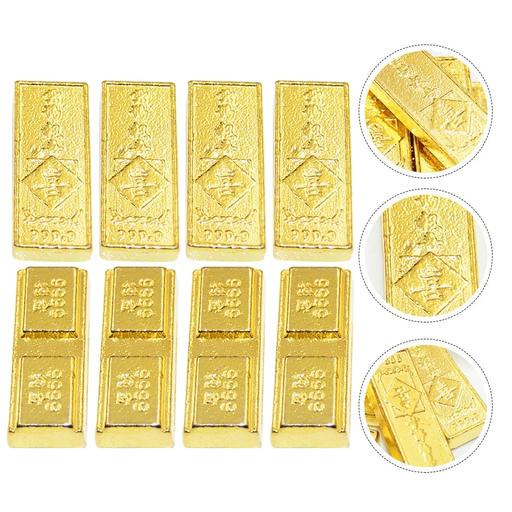 FakeGoldBricksArtificialGoldBarModelSimulationGoldBullionPartyDecorationMovieProp