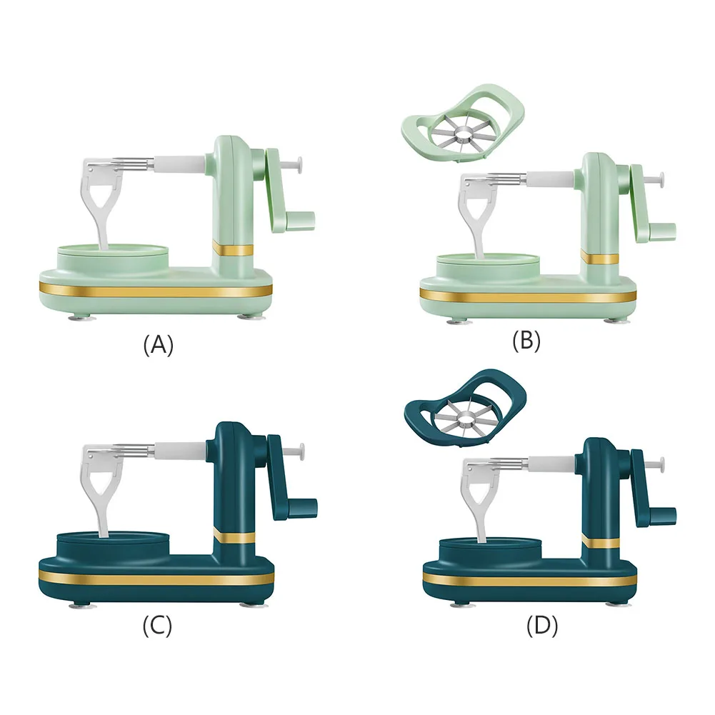 스테인리스 스틸 칼날이 있는 다기능 수동 식품 분쇄기, 사과 필러, 플라스틱 식품 필러 슬라이서, 주방 가제트에 안전  Best5