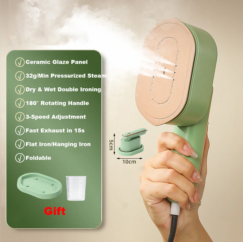 

Handheld Garment Steamer Portable Steam Iron for Clothes Wet and Dry Hanging Ironing Machine Mini Steam Electric Iron for Travel