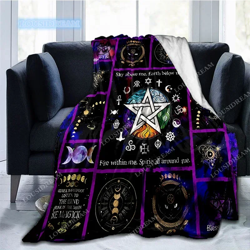 

skull halloween gift sun moon witchcraft divination I Am Daughter Of The Sun And Moon Sofa Throw Blanket Geembi a1