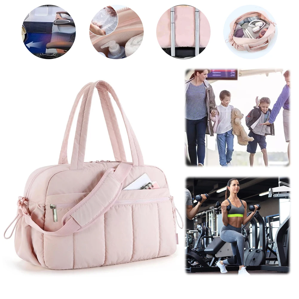 Women Gym Tote Bag Waterproof Carry-On Luggage Bag Large