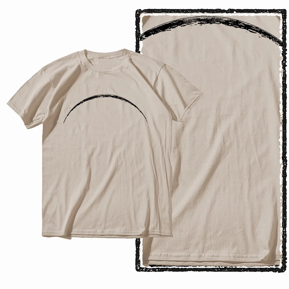 G44 Beige Baumwolle Herren Cool Space Grafik T-Shirt | Streetwear Big Size O-Ausschnitt Herren T-Shirt – Detail 3