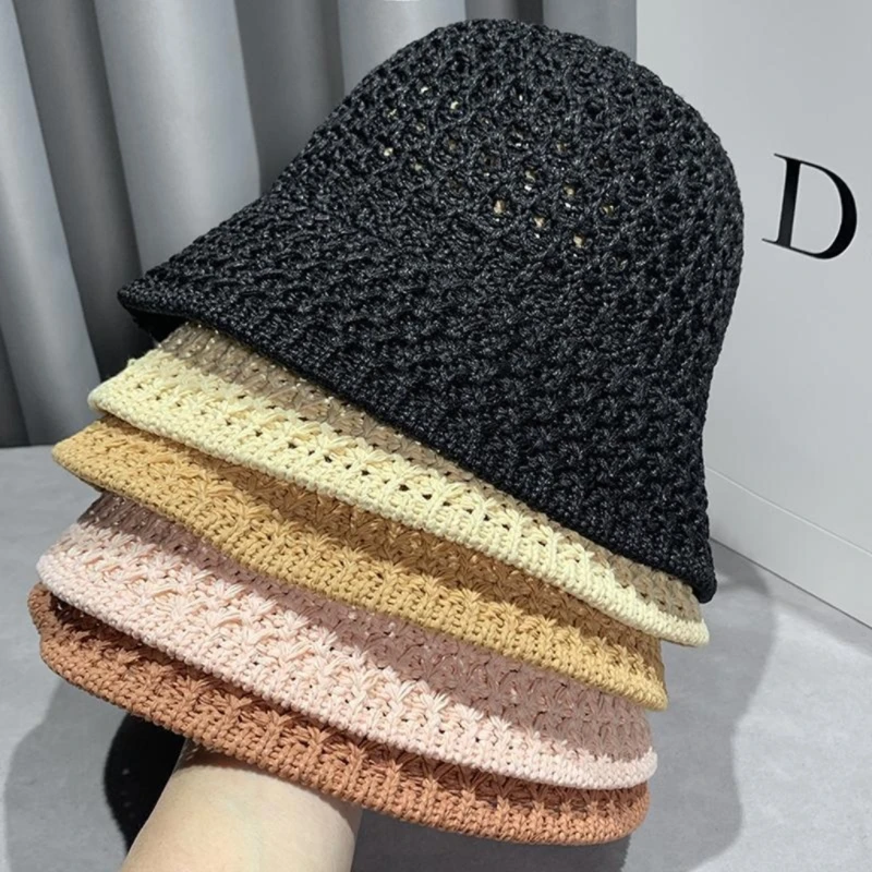 

Women Simple Bucket Hat Solid Candy Colors Smile Face Sun Hat Outdoor Sports Travel Beach Caps Fishermen Hats Hip Hop Female Cap