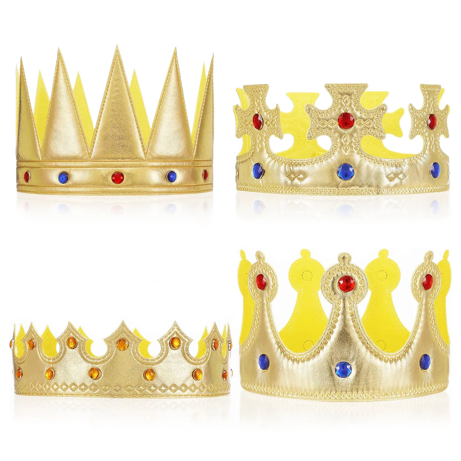 4pcs-Kids-Party-King-Golden-Crown-for-Birthday-Crown-King-Crown-Hat ...