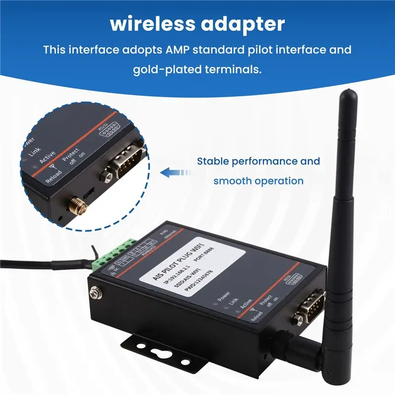 M93K-NPC-150 Ais 파일럿 플러그 Wifi 전자 차트 파일럿 인터페이스 - 해양 Rs485 장치용 무선 어댑터