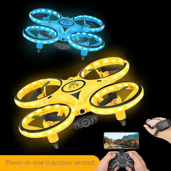Rc Gesto intelligente Induzione Uav Disco volante Orologio Quadcopter Sospensione resistente alla caduta Giocattolo per piccoli aerei con telecomando
