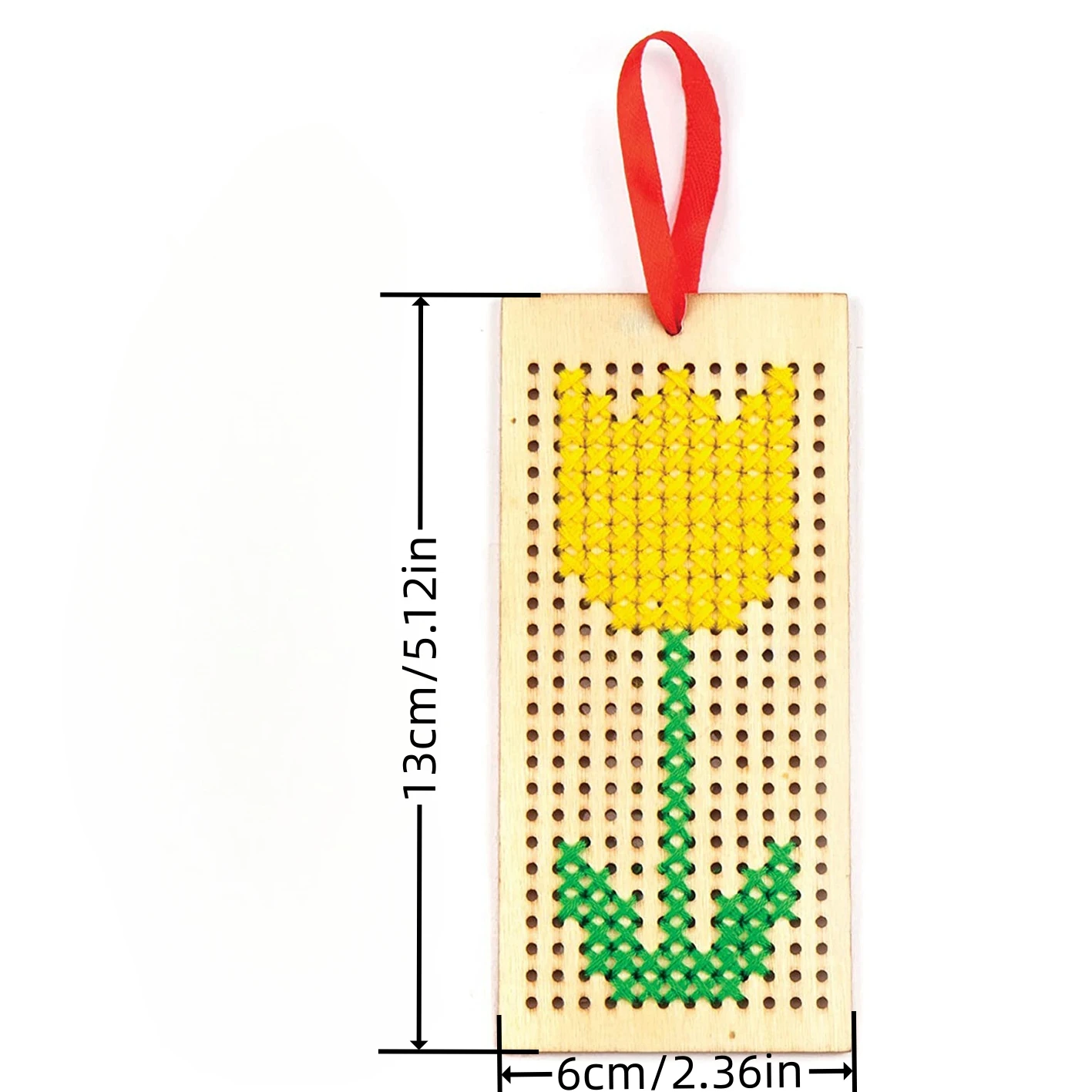 Wooden Cross Stitch Bookmark and Star Kit Tag 1set Contains 4 wood chips 4 lanyard 4 color threads and 4 plastic needles wooden bookmark bookmarks stationery supplies