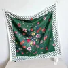 Women New Summer Twill Silk Square Scarf Big Shawl Fashion Luxury Geometric Minimalist Print Design Headscarf Scarves 5