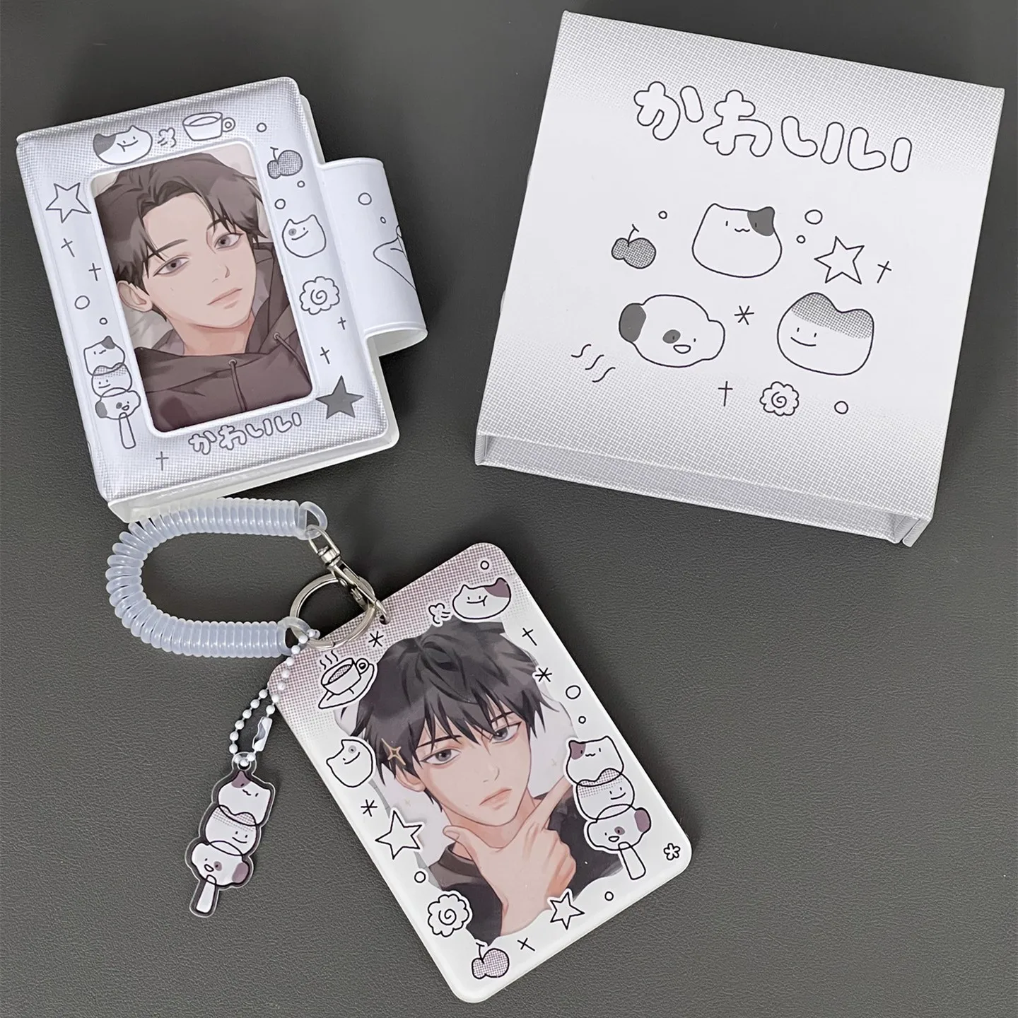 New Arrival Kawaii Black White Cute Animal Acrylic Card Sleeve 3 Inch Kpop Photocard Holder Credit Id Bank Card Photo Display 4