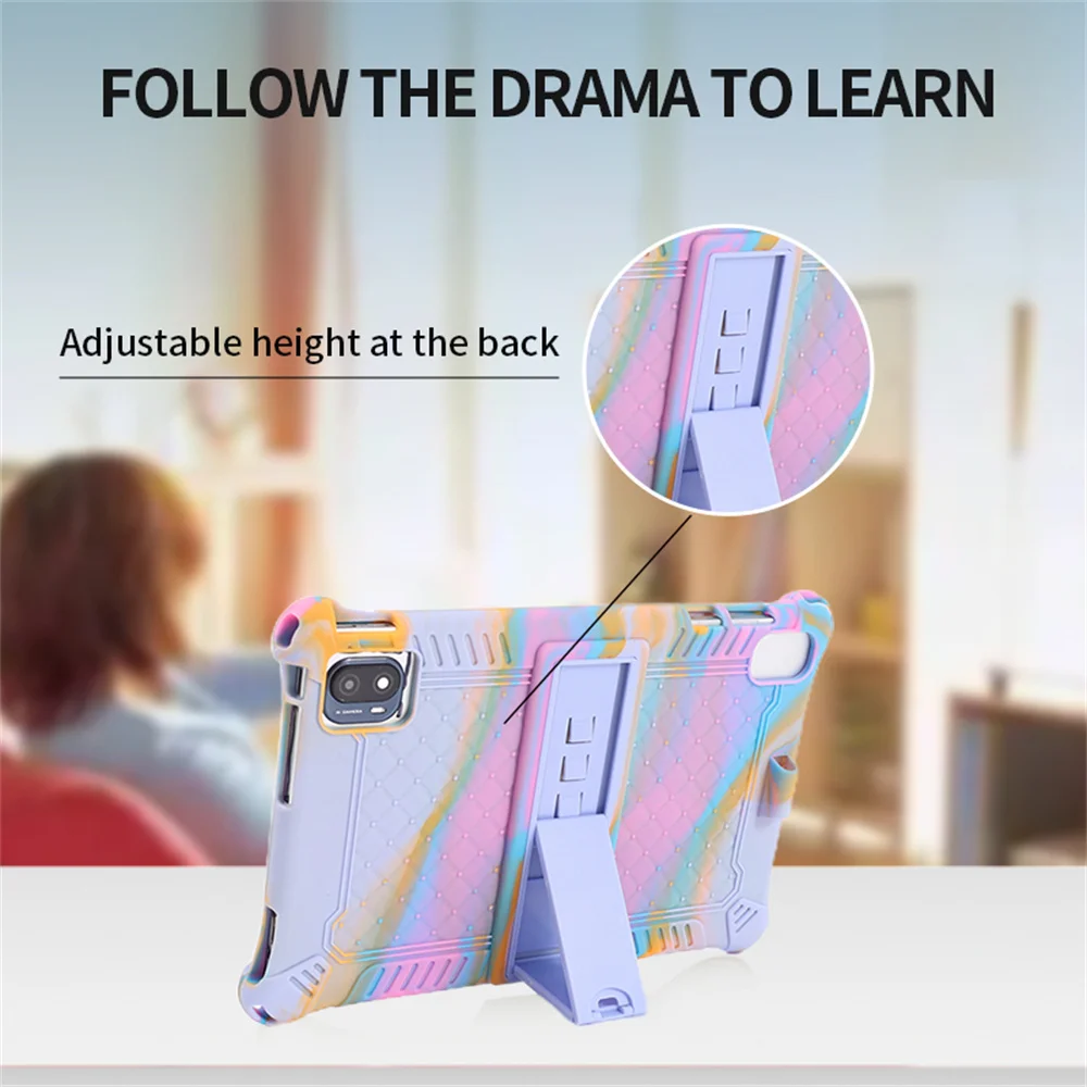 Soft Silicone Shockproof Tablet Stand Shell Protetora Capa para Crianças Teclast P25t 10.1 Novo - Imagem 2