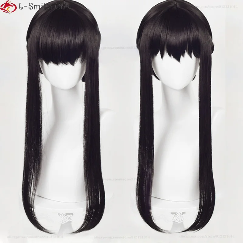  abouder Yor Forger Cosplay Wig with Headband Black Cosplay Wig  for Spy x Family Costume Yor Briar Anime Wig Long Ponytail with Hair Cap  for Halloween Costume Party