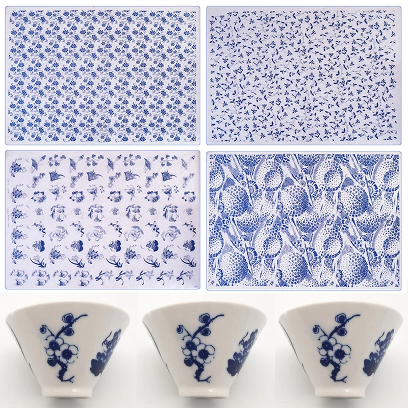 Pottery Ceramics Clay Transfer Paper Glaze Underglaze Colored Flower Paper Jingdezhen High Temperature Porcelain Decal Paper