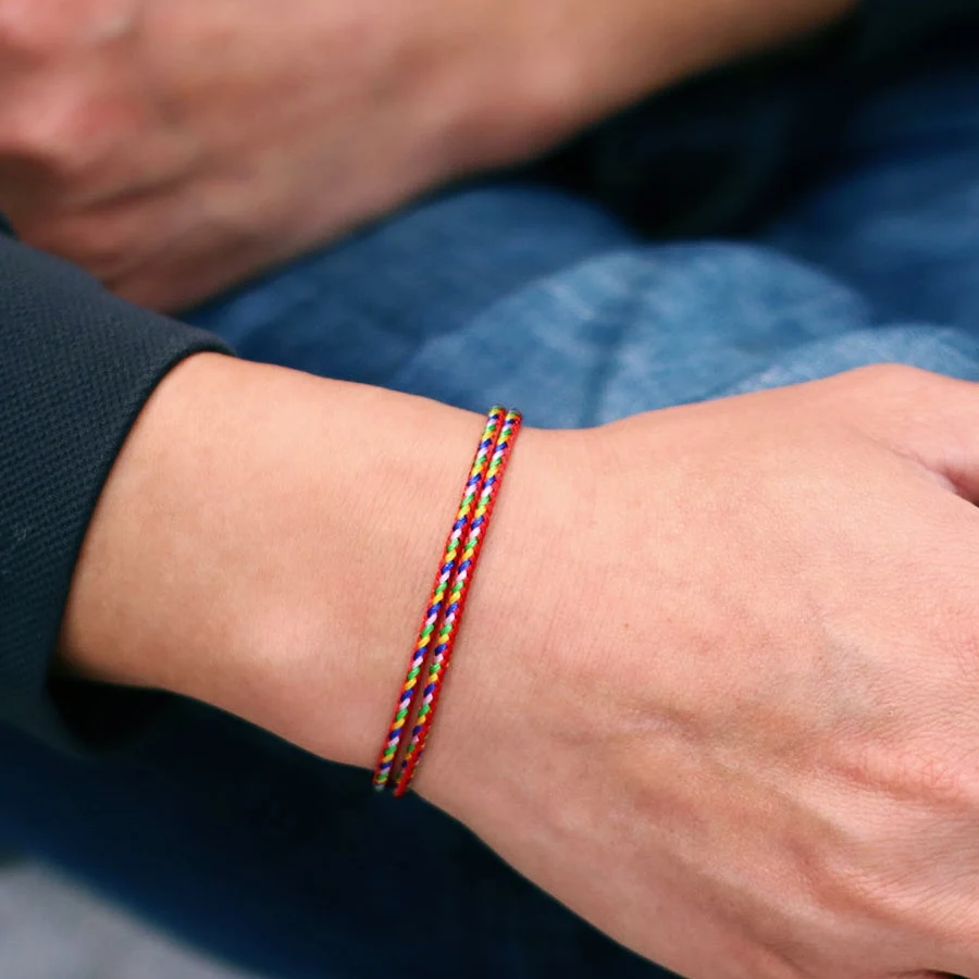 Red Cord Chain Unisex Bracelet Adjustable Ethnic Rope