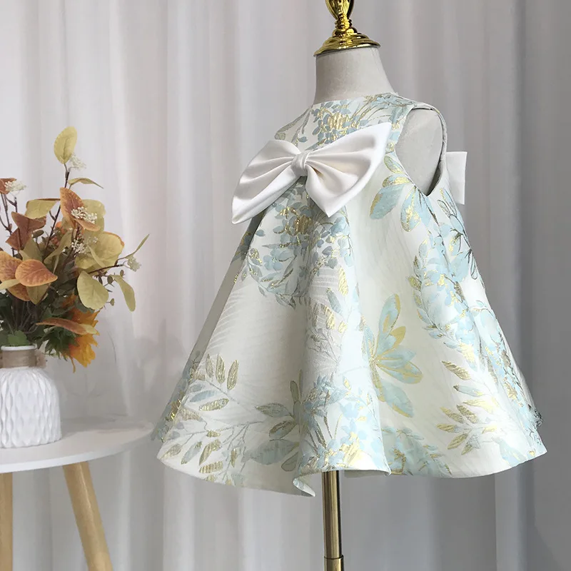 

kawaii Summer kid's Dress Infant Gown Baby outfit girls Princess Costume Children first Birthday Party Christening Clothing