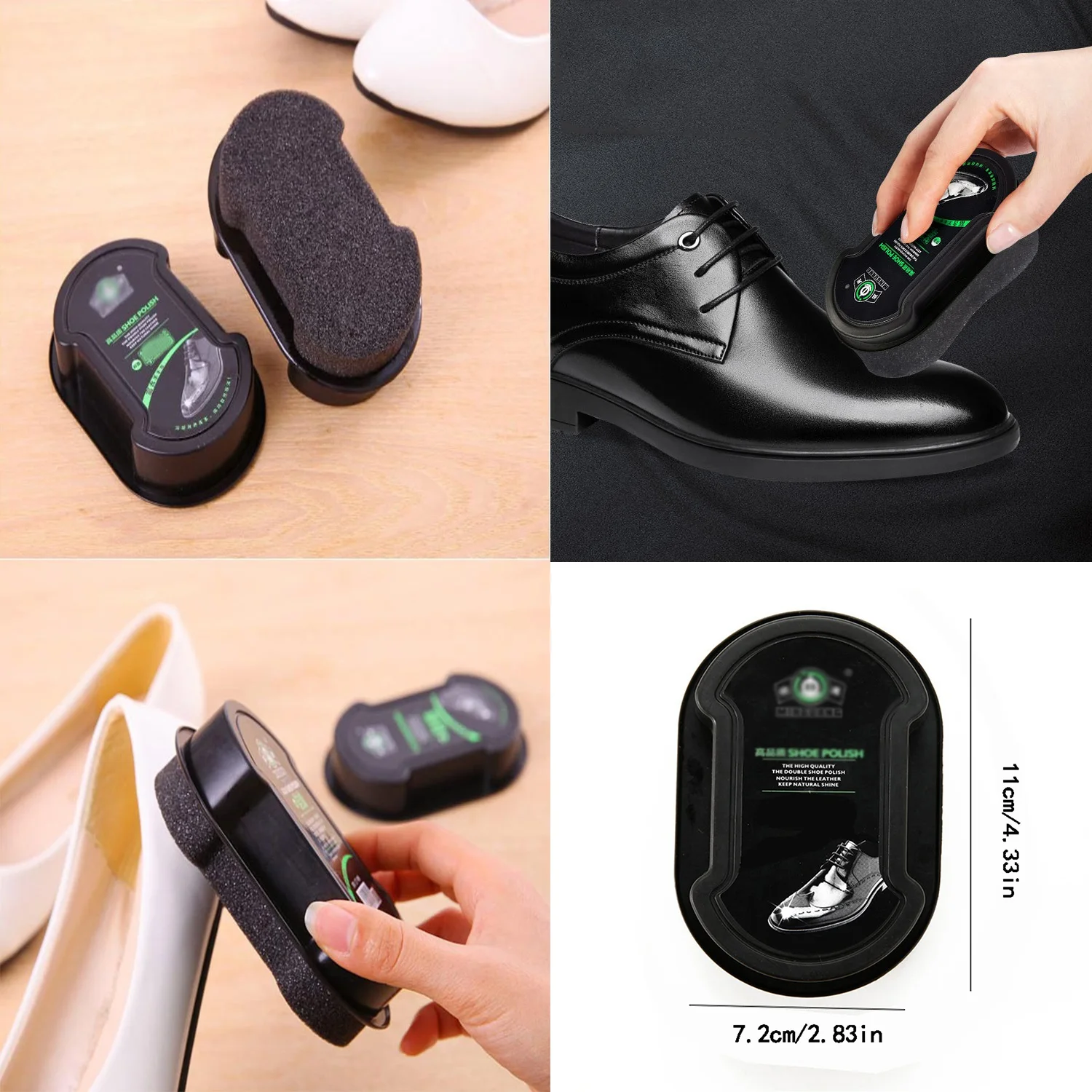 Leather Polisher Sponge Liquid Cleaning Wax Brush