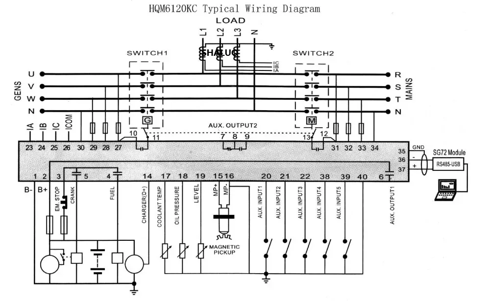 Description Picture 4 of itemNew 6110U 6120U Diesel Generator Controller AMF Auto Start Stop Control Module Panel Generator Parts Replace Smartgen HGM6120N
