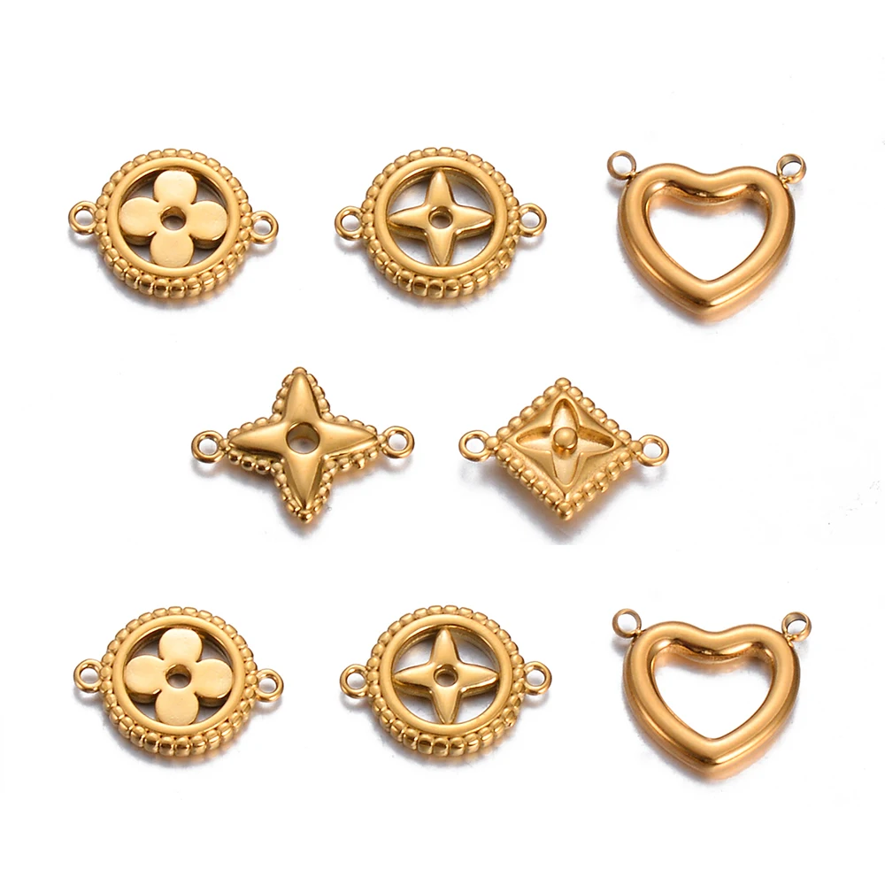 SUNNYCLUE 1 box 32 pièces 8 Styles Connecteurs en Argent Antique Animal Papillon Poisson Arbre de Vie Trèfle Plat Rond Liens Breloques Perles de Résine Colorées pour la Fabrication de Bijoux