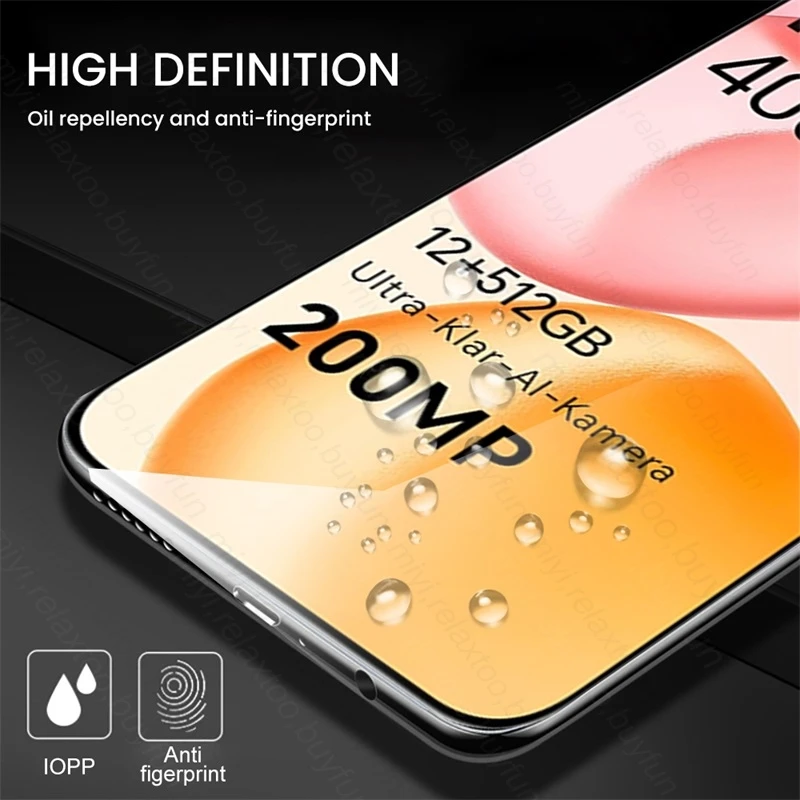 High-Definition 9D Tempered Glass Screen Protector with Camera Shield