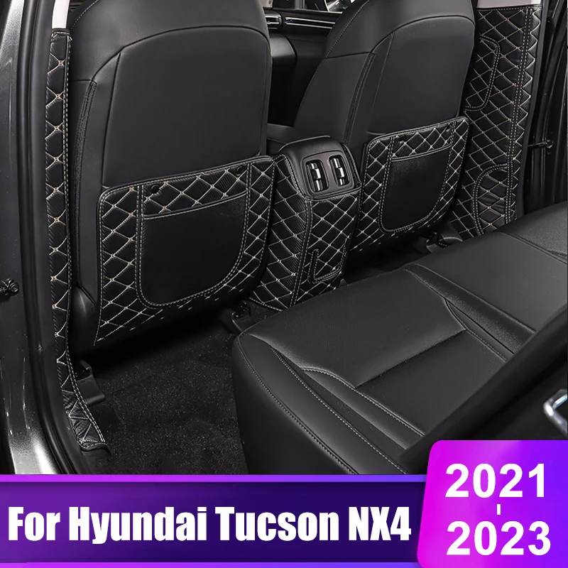 Auto Anti-schmutzig Pad Für Hyundai Tucson NX4 2021 2022 2023 Sitz Zurück  Kind Anti-kick Matte Schutz abdeckung Innen Zubehör - AliExpress