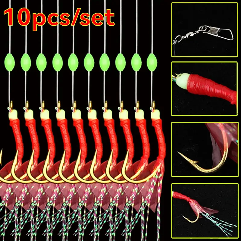Stringing Hook 10 hooks/set of sharp stainless steel string hooks, simulated fish skin ...