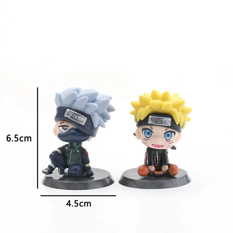 

6cm Naruto Figures Anime Figure Uzumaki NARUTO Kakashi Action Figurine Q Version PVC Decoration Collection Boys Kid Toys