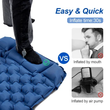 Waterproof Ultralight Air Mattress mat with pillow Insulated Air Mat Outdoor Inflatable Sleeping Pad Lightweight TPU 2