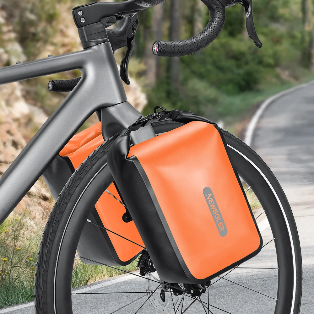 NEWBOLER Fahrradtasche 10L Große Kapazität Wasserdichte Elektrische Jagd Fahrradtasche Fahrrad Schnellspanner Gabeltasche Fahrrad Rücksitztasche – Detail 10