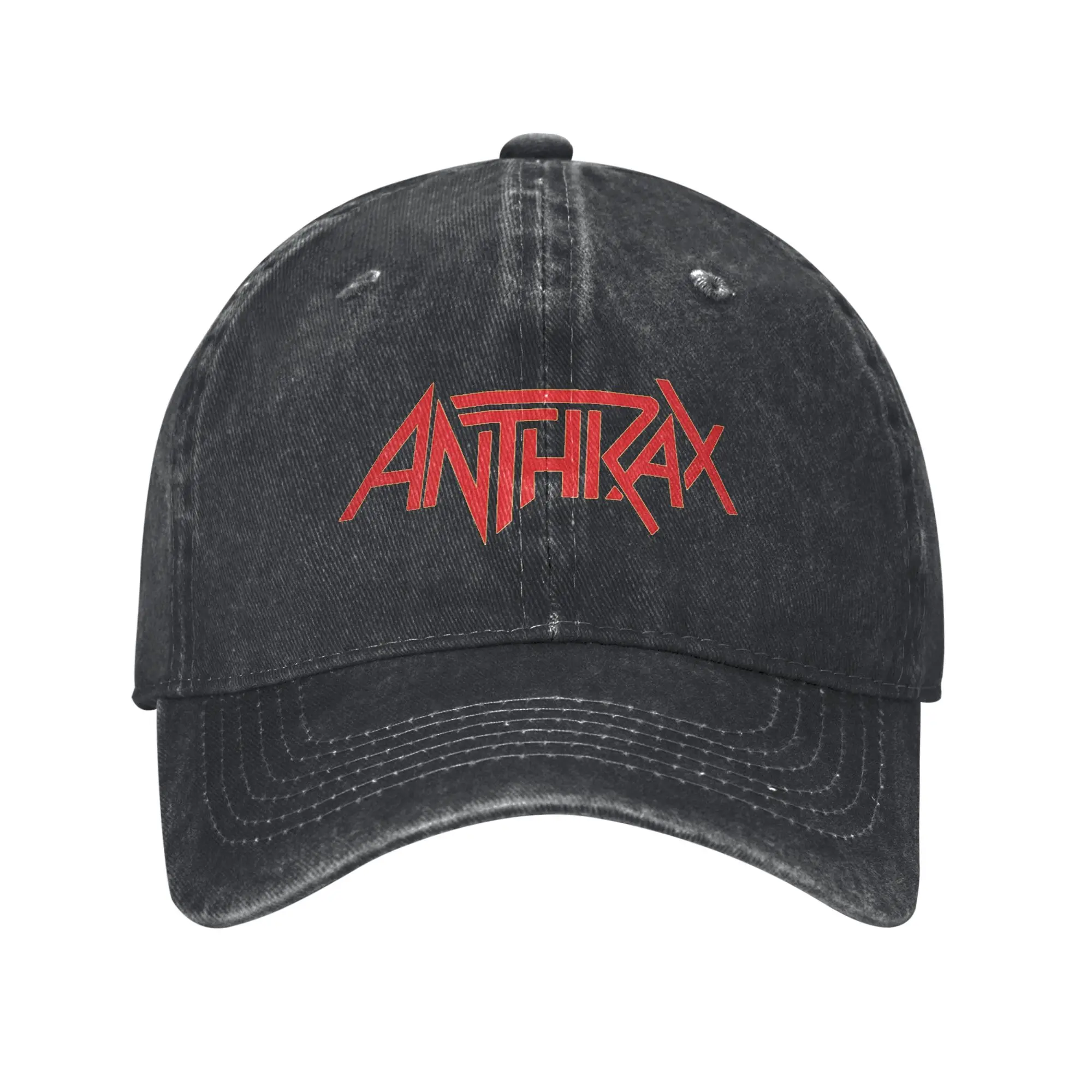 Anthrax Music Band Logo Denim Cap, lässige Baseballkappen, verstellbare Mütze, Sommer-Unisex-Baseballmützen