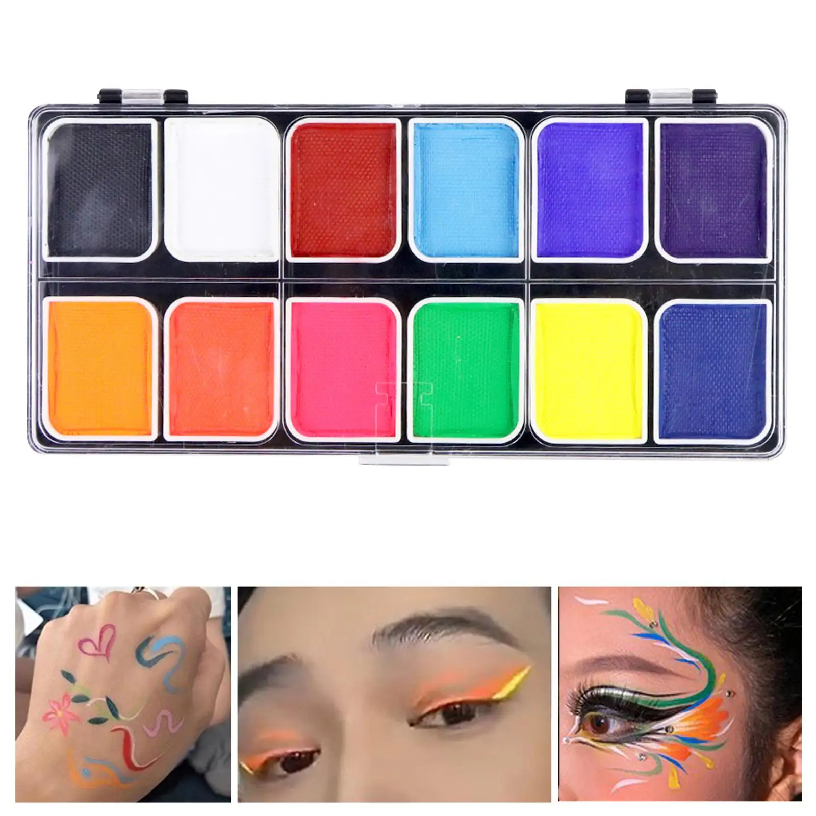 UV Body Paint 8 Color Body Paint For Skin Body Face Paint Makeup Palette  Glowing Effects Face Painting Palette For Art Theater - AliExpress