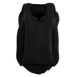 Compact Inflatable Travel Neck Pillow for Ultimate Comfort and Support (Black)