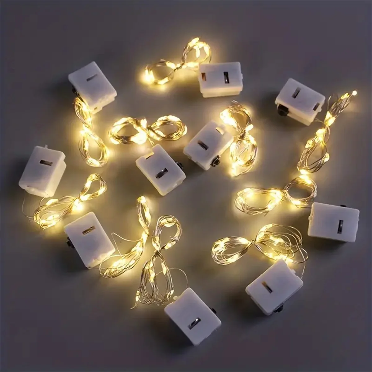 4 PC/10 PC/40 PC LED2M20LED Fairy แบตเตอรี่ขับเคลื่อน String Light, ไม่รวมแบตเตอรี่, ใช้สําหรับงานแต่งงาน, ปาร์ตี้, ห้องนอน, ตกแต่งช่อดอกไม้ 1