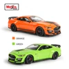 Maisto 1:24 2020 Mustang Shelby GT500 Orange Static Die Cast Vehicles Collectible Model Car Toys Gift collection 5