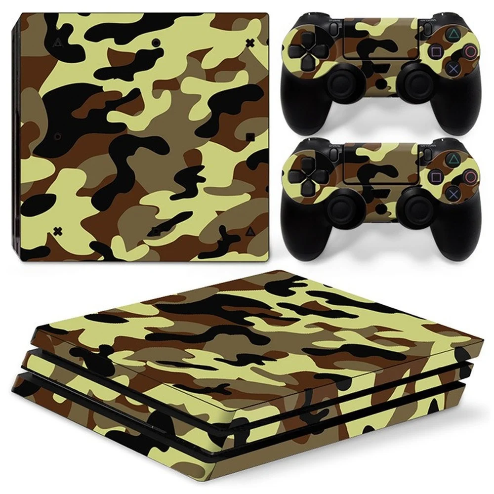For Ps4 Pro Camouflage Pvc Skin Vinyl Sticker Decal Cover Console Dualsense Controllers Dustproof Protective Sticker