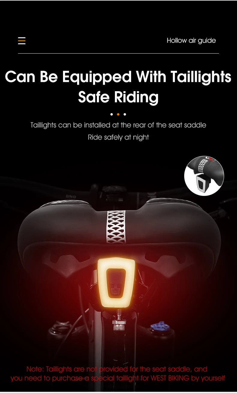 WEST BIKING Bike Saddle MTB Mountain Road Bike Seat PU Leather Gel Filled Cycling Cushion Comfortable Shockproof Bicycle Saddle