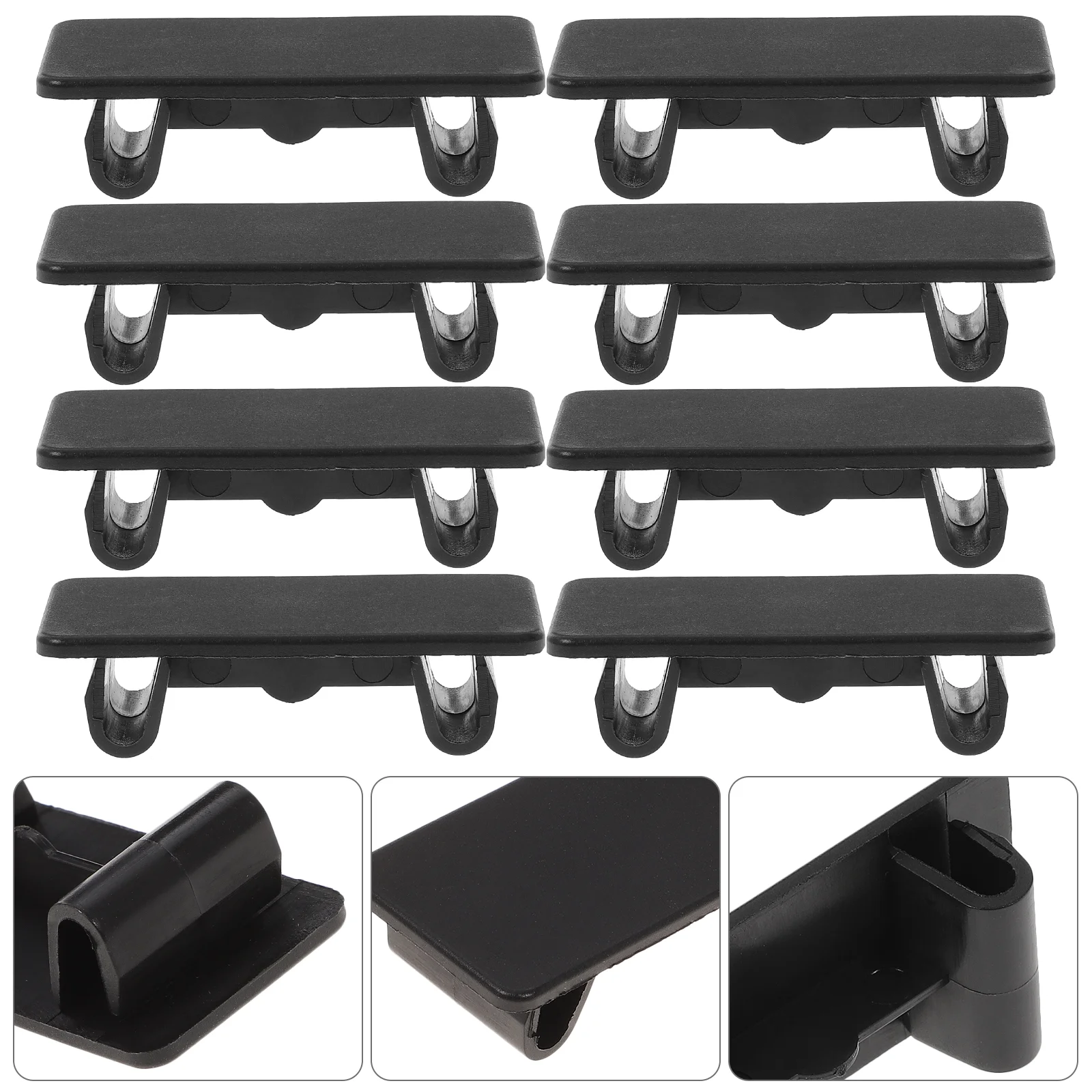 8 Pcs Panel Cover Waterproof Hole Rocker Plugs Car Accessory Nylon Supply Black Snap-in