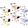 6 Pcs Shopping Cart Mini for Kids Carts Groceries Toddlers Desktop Makeup Sponge Holder Grocery Toys 1-3 Child 1