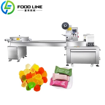 Confezionatrice per cuscini di zucchero Macchina confezionatrice per involucro di carta in plastica Torta Caramelle Piccola borsa da imballaggio Macchinari per imballaggio orizzontale
