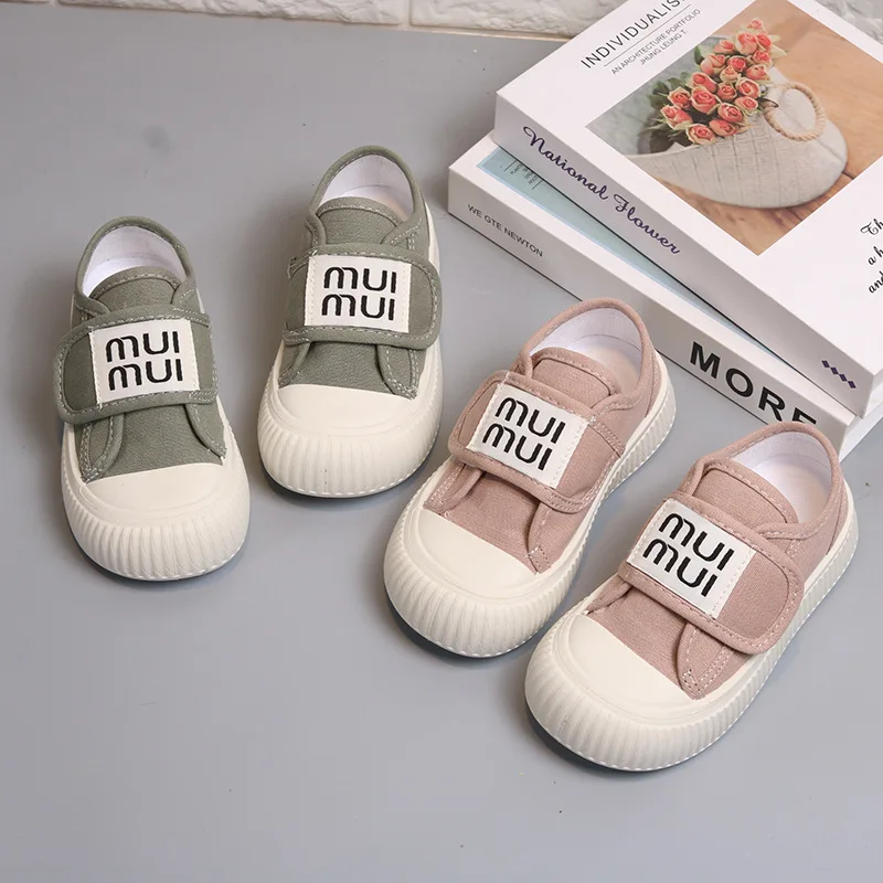 

Kids Canvas Shoe Pink Green Breathable Anti-Wear Flats Shoes for Children Casual Soft Sole Girls Boys Zapatillas Tenis Autumn