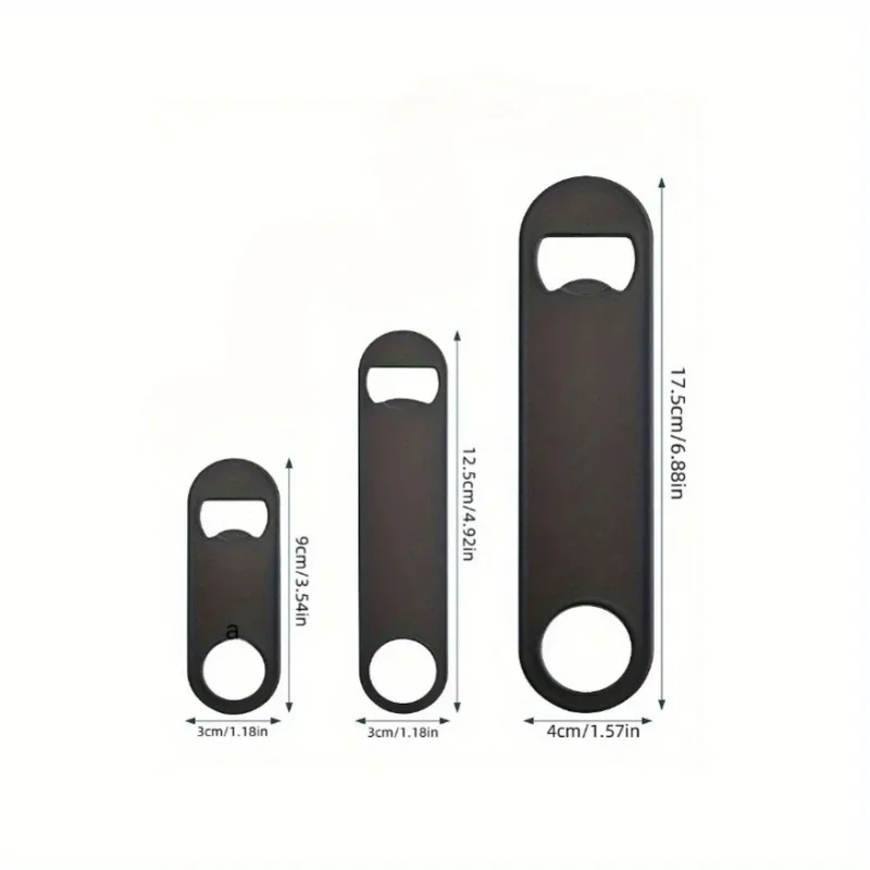 3pcs Heavy Duty Stainless Steel Flat Bottle Openers for Beer, Durable Bottle Openers, Kitchen Gadgets for Restaurants