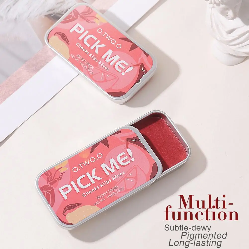 

10g Multifunctional Makeup Palette 3 IN 1 Lipstick Lightweight Blush Natural Eyeshadow Blush Lip Tint Face Matte C5H7
