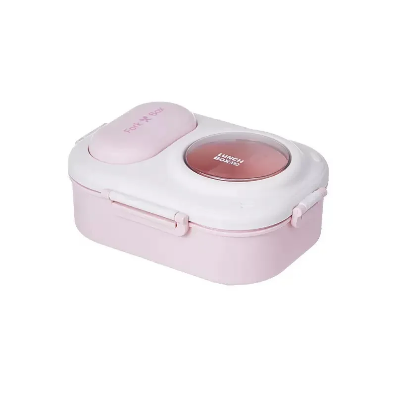 Heart Print Bento Box for Women & Teens - Portable Macaron Style Lunch Container, Ideal for Work, Picnic, Dating, Simple Packing - 6